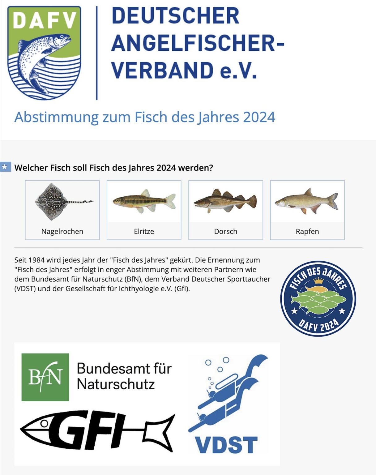 Wahl Zum Fisch Des Jahres 2024 Gesellschaft F R Ichthyologie E V   FischDesJahres24DAFV 1216x1536 